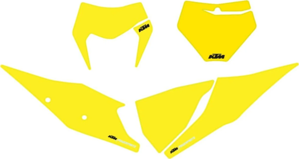 Kit stickere number plate KTM 20-23 Yellow-0