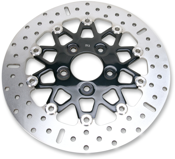 Custom Stainless Steel Rear Brake Rotor Black, Chrome, 1, nordicamoto.ro
