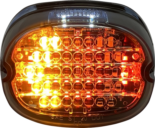 Low Profile Led Taillight With Integrated Auxiliary Turn Signals Red, 2, nordicamoto.ro