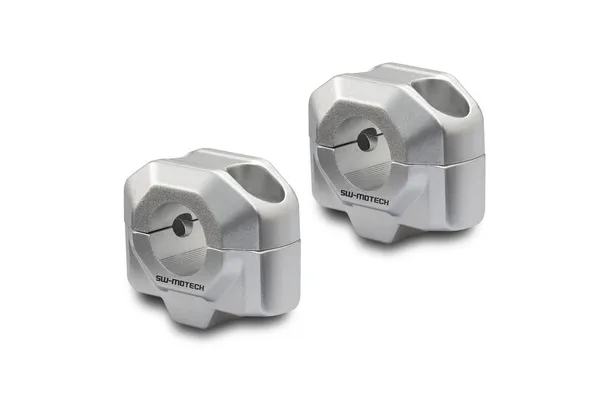 22mm Bar Riser Powder-coated, Silver -1