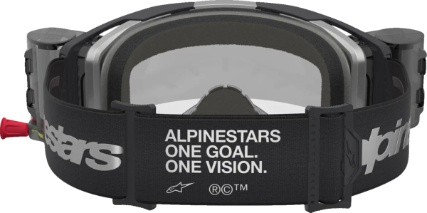 Ochelari Alpinestars Vision 8 Amber Roll-Off Argintiu/Negru/Lentila Clara, 2, nordicamoto.ro