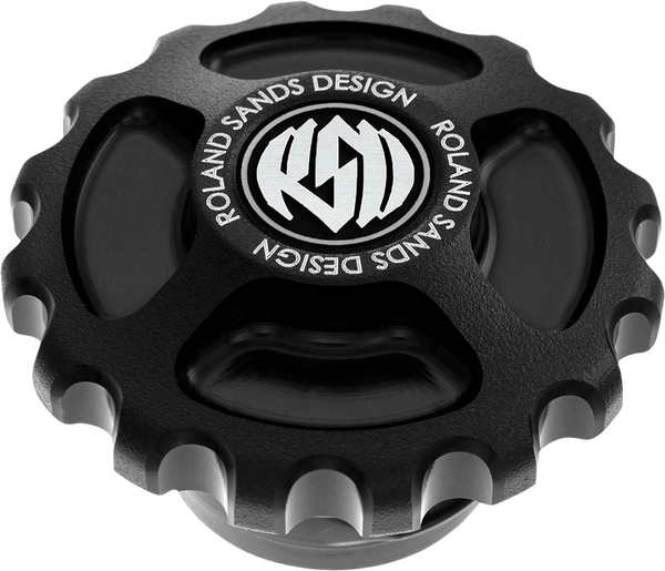Gas Cap Vint Contrast Cut Black, Silver, 3, nordicamoto.ro