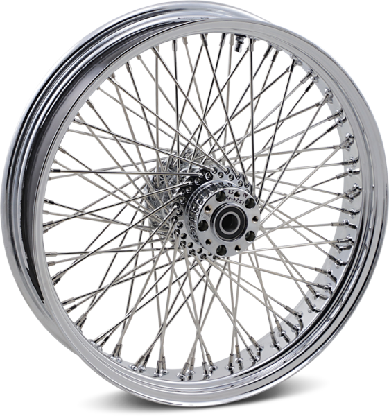 Front Wheel 21x3.5 Dual-disc 80-spoke Chrome Silver, 1, nordicamoto.ro