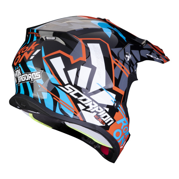 Casca cross-enduro SCORPION EXO VX-16 EVO AIR ROK Negru/Portocaliu-0