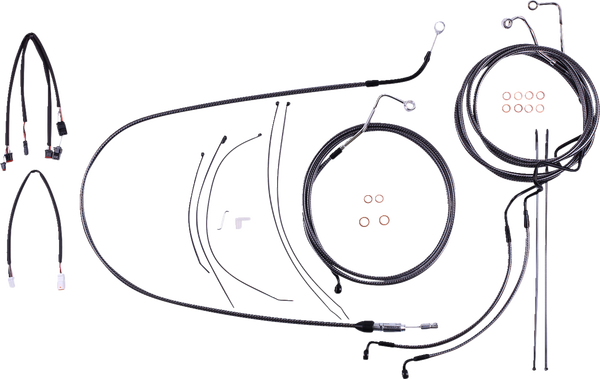 Karbonfibr Designer Handlebar Installation Kit Silver, 2, nordicamoto.ro