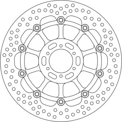Seria Halo cu rotor flotant, negru, oțel inoxidabil, 1, nordicamoto.ro