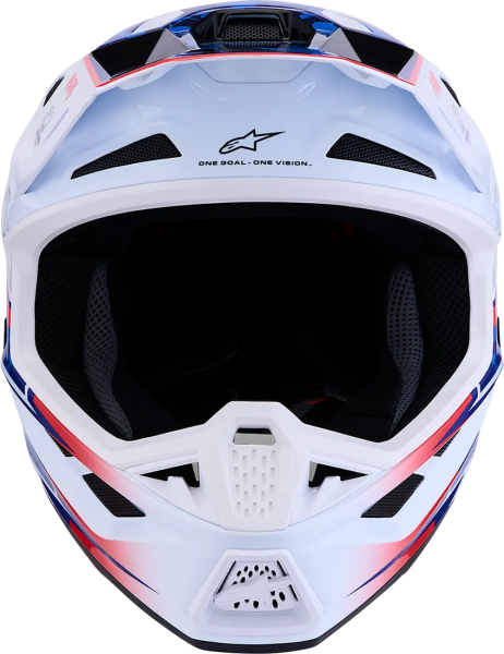 Casca Alpinestars S-M7 Blaster Alb/Albastru/Rosu XS, 5, nordicamoto.ro