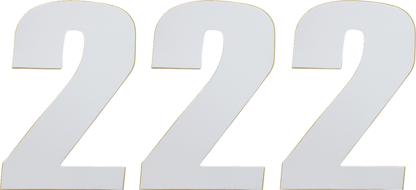 MOOSE RACING Vinyl Race Numbers White 