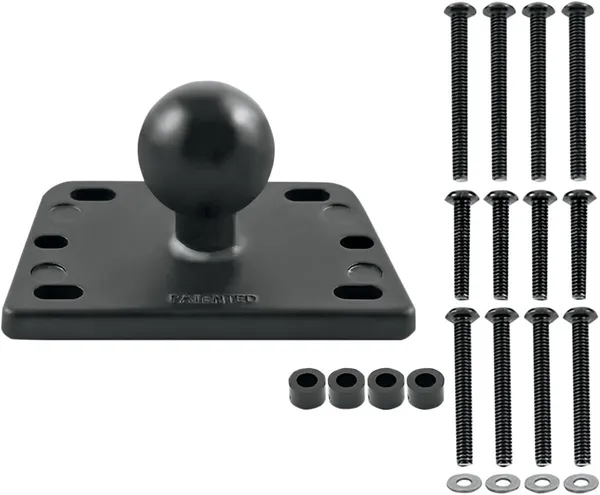 Brake-clutch Reservoir Cover Mount Base With 1'' Ball Black 