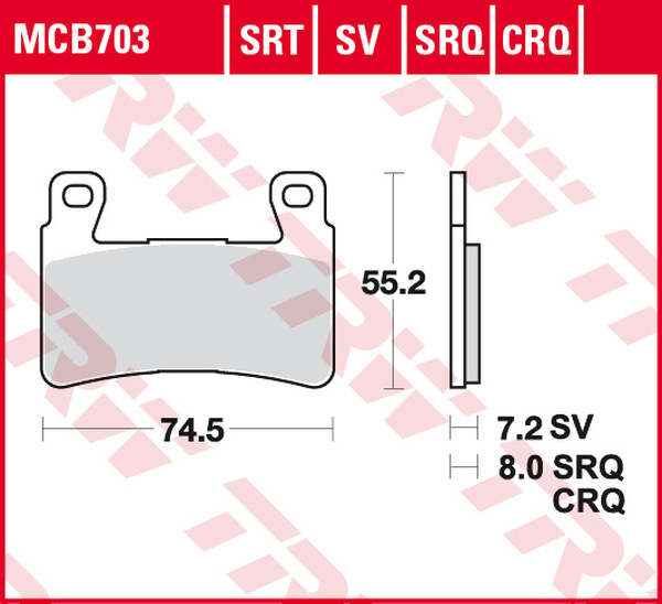 Srt Series Sindered Front Brake Pads, 1, nordicamoto.ro