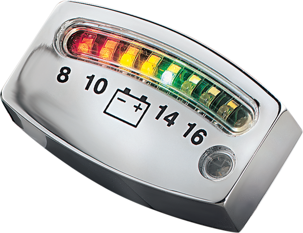 Led Battery Gauge Chrome, 2, nordicamoto.ro