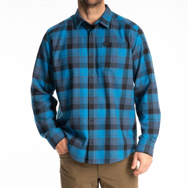 Camasa Klim Cottonwood Midweight Flannel Fiery Red - Black-16