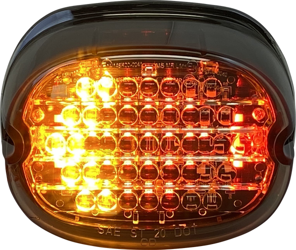 Low Profile Led Taillight With Integrated Auxiliary Turn Signals Red, 2, nordicamoto.ro