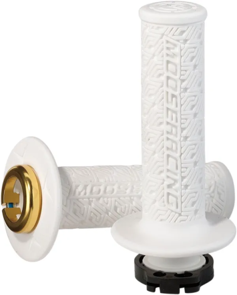 MOOSE RACING 36 Series Clamp-on Grips Gold, White 