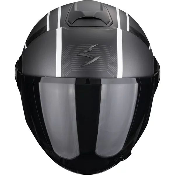 Cască SCORPION EXO CITY II COSMOS L cu vizieră deschisă/tip jiclor, argintiu mat/alb, 4, nordicamoto.ro