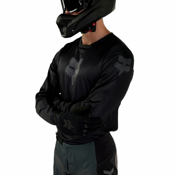 Tricou Moto Fox 180 Blackout Negru-0