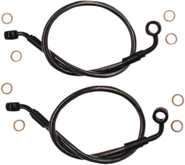 Braided Front Brake Line Black, Black Pearl Standard, 1, nordicamoto.ro