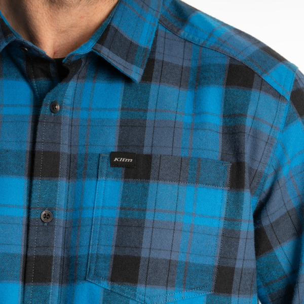 Camasa Klim Cottonwood Midweight Flannel Fiery Red - Black-12
