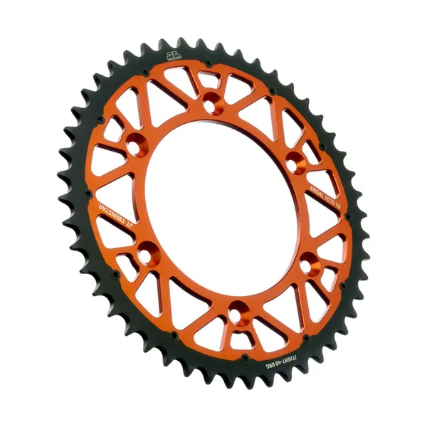 JT SPROCKETS Twinstar Steel-aluminum Hybrid Sprocket Black, Orange 