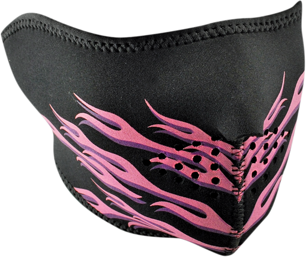 Half Mask Pink Flames Black, 1, nordicamoto.ro