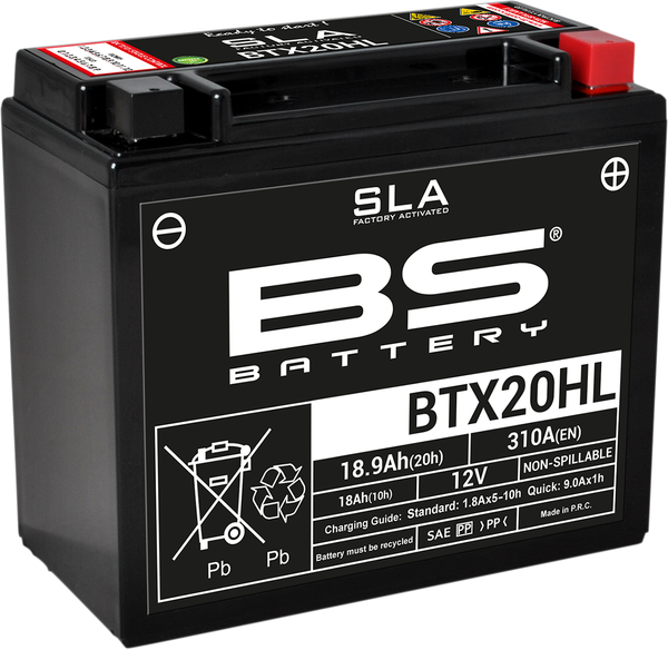 Sla Factory- Activated Agm Maintenance-free Battery Black