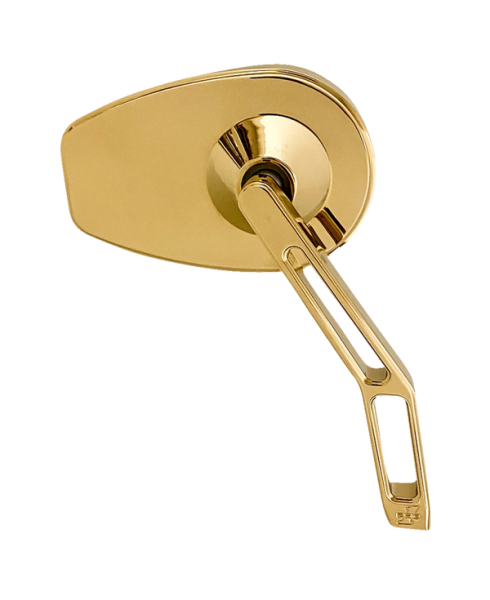 Micro Mirror W/v2 Cut-out Stem Gold, 1, nordicamoto.ro