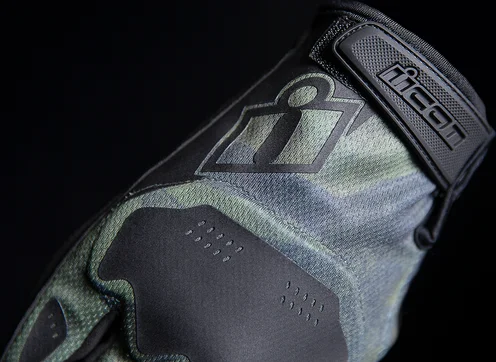Manusi Textil/Piele Icon Hooligan™ Black/Green 3XL, 6, nordicamoto.ro