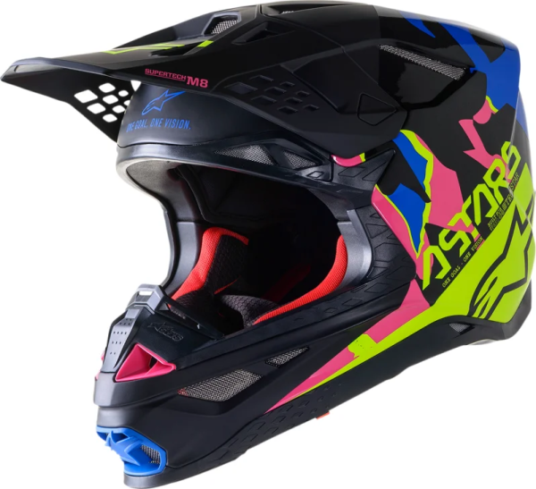 Supertech M8 Echo Helmet Black, Blue, Pink, Yellow  S, 1, nordicamoto.ro