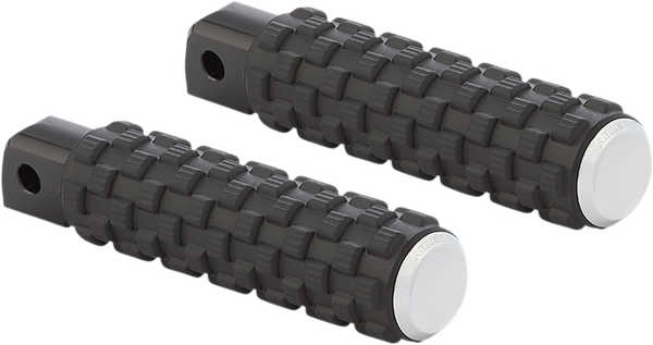 M-eight Fusion Footpegs Black, Silver, 1, nordicamoto.ro