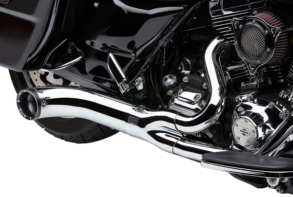 Turn Out 2-into-1 Exhaust System Chrome, 5, nordicamoto.ro