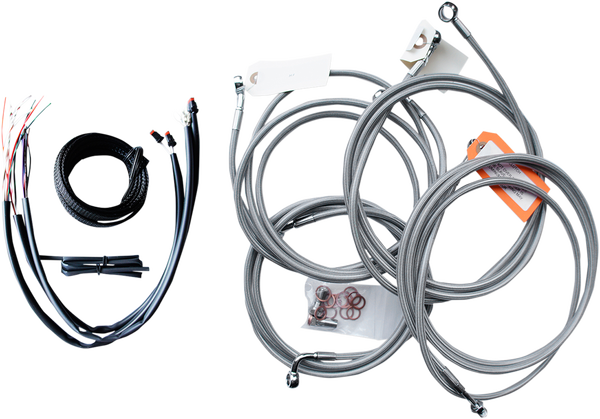 Ape Hanger Handlebar Kit Silver, 1, nordicamoto.ro