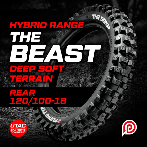 Anvelopă enduro spate PLEWS The Beast Extreme/Hybrid 120/100-18, 1, nordicamoto.ro