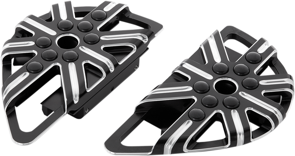 Fusion Series Adjustable Floorboards Black, Silver, 2, nordicamoto.ro