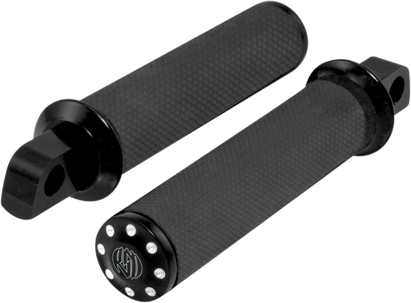 Tracker Footpegs Silver, Black, 1, nordicamoto.ro