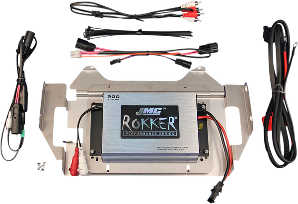 Jmc Rokker® 200 W 2-channel Amplifier Kit Black, Silver, 1, nordicamoto.ro