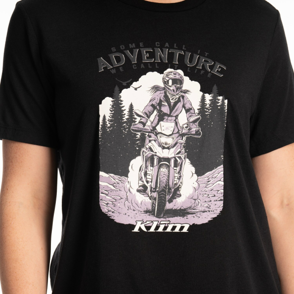 Tricou Dama Klim Adventure Tri-blend Black - Wisteria-3