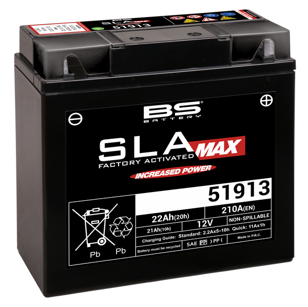 Sla Max Factory- Activated Agm Maintenance-free Battery [60873] Black -0