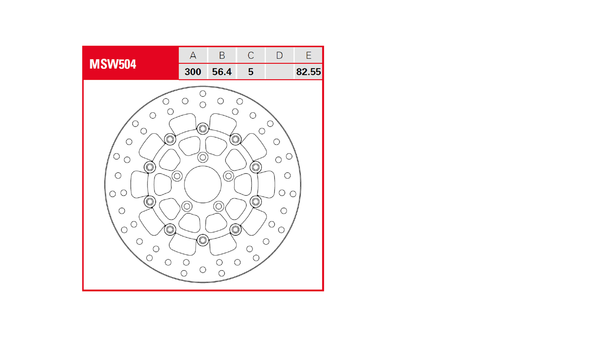 Contoured Fixed Brake Rotor Aluminum, Black, Silver, Stainless Steel, 1, nordicamoto.ro