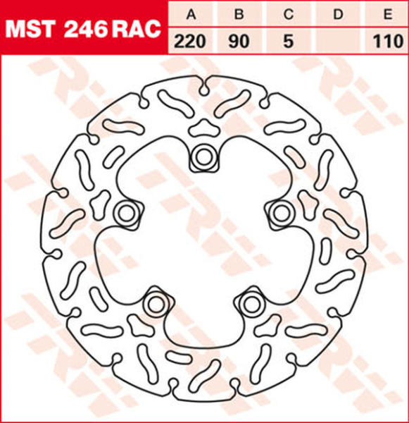 Contoured Fixed Brake Rotor, 2, nordicamoto.ro