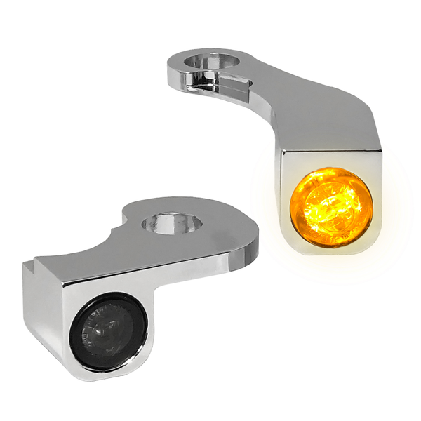 Nano Series Handlebar Turn Signals Chrome, 2, nordicamoto.ro