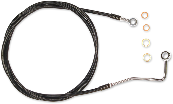 Xr Stainless Upper Brake Line Black, Chrome Oversize [+203 mm (8'')], 1, nordicamoto.ro