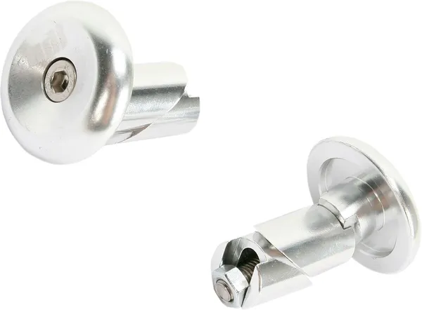 Aluminum Handlebar End Plug Silver-0