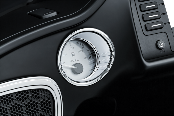 Tri-line Fuel And Voltage Gauge Bezels Chrome, 2, nordicamoto.ro