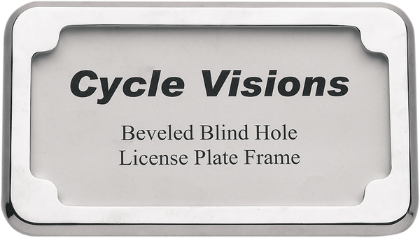 Beveled License Plate Frame Chrome, 1, nordicamoto.ro