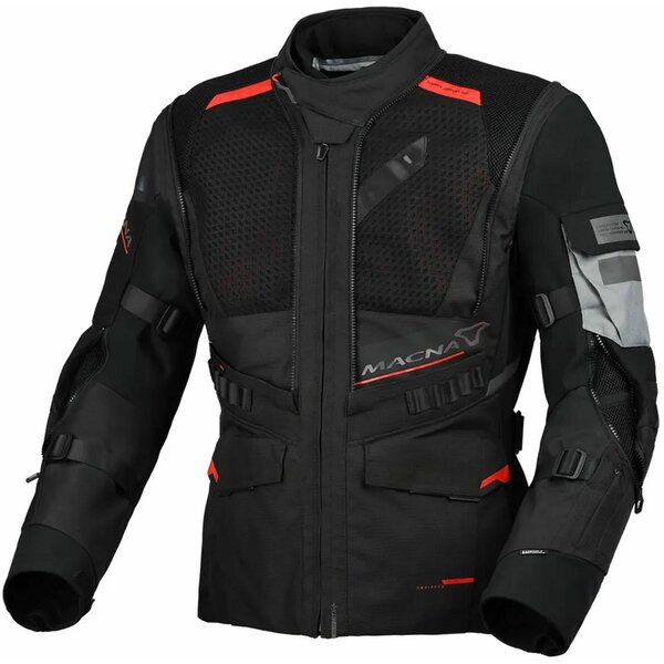 Geaca textil impermeabila touring/adventure MACNA FLEXODUS S Gri/Negru, 15, nordicamoto.ro