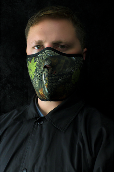 Neoprene Half Mask Green, 1, nordicamoto.ro