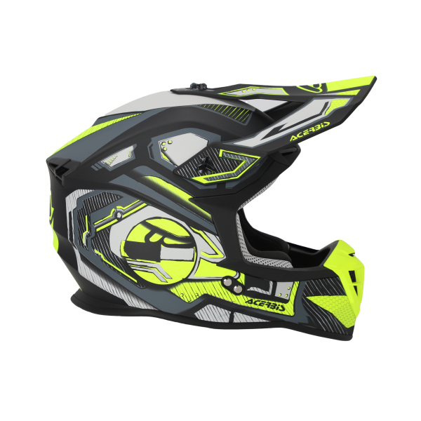 Casca Acerbis Linear 22-06 Negru/Galben Fluo XXL-3