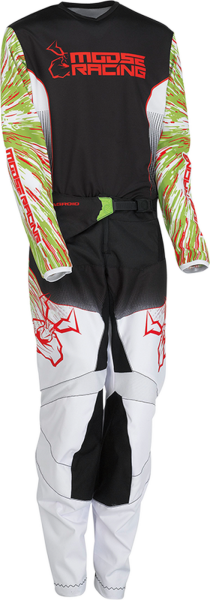 Tricou Copii MOOSE RACING Agroid Black/Green-1