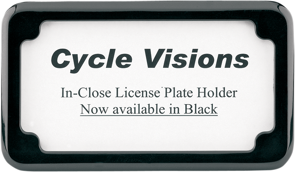Beveled License Plate Frame Black, 1, nordicamoto.ro