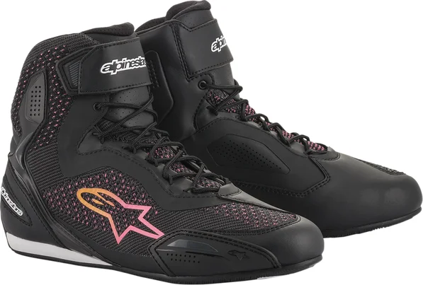 Ghete dama Alpinestars Stella Faster-3 Rideknit Black/Orange/Pink-6